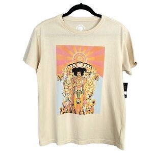 LUCKY BRAND Jimi Hendrix Yellow Graphic Print tee size XS